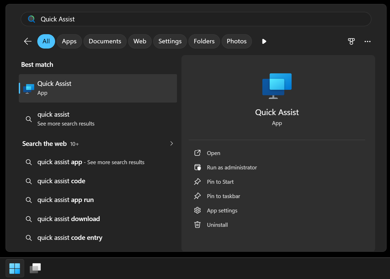 microsoft-quick-asssist_start-menu.png